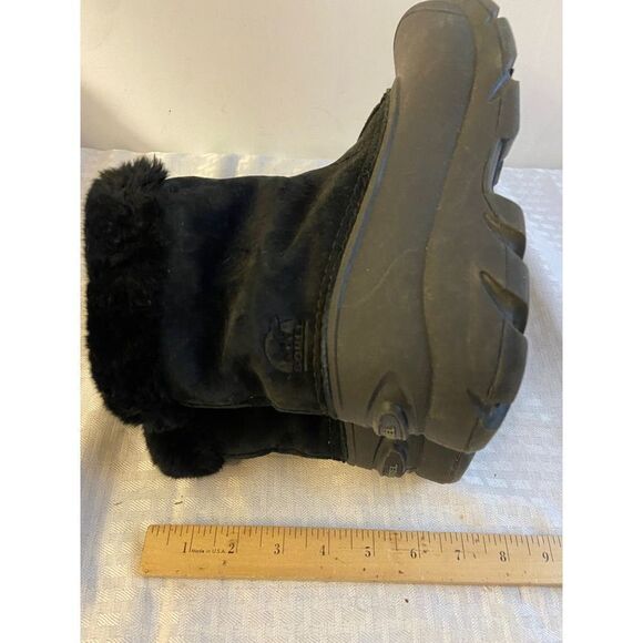 Sorel bear black lined zipper ankle boots 6.5 - Picture 9 of 11